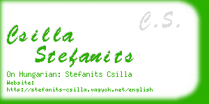 csilla stefanits business card